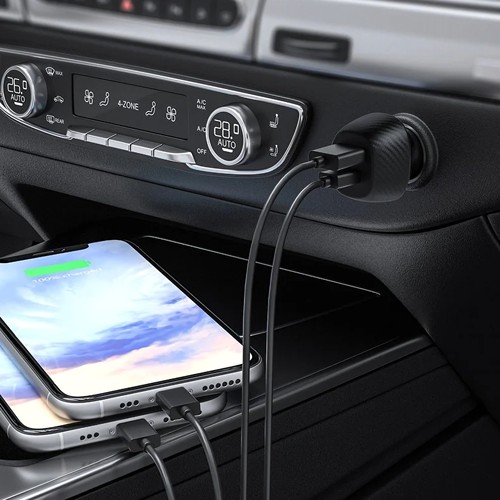 KEKU - CHARGEUR ALLUME CIGARE TURBO CAC USB TYPE-C 20W + USB-A QC3.0 - 4