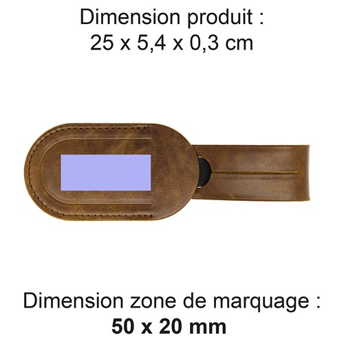 ETIQUETTE BAGAGE  EN CUIR VERITABLE MARRON CLAIR