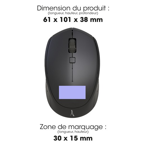 CHUZUMO - SOURIS ÉCO SANS FIL DOUBLE DONGLE (USB-A + USB-C)
