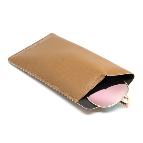 ETUI LUNETTES CUIR RECYCLÉ BLEU MARINE - MADE IN EUROPE