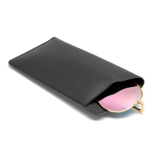 ETUI LUNETTES CUIR RECYCLÉ BLEU MARINE - MADE IN EUROPE