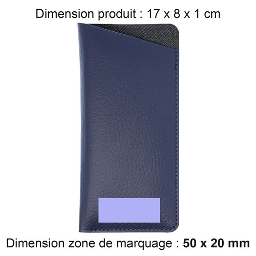 ETUI LUNETTES CUIR RECYCLÉ GRIS