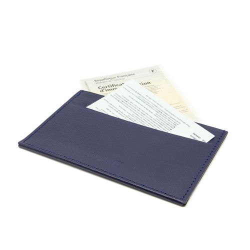 PORTE CARTE GRISE & DOCUMENTS CUIR RECYCLÉ BLEU MARINE - MADE IN EUROPE - 2