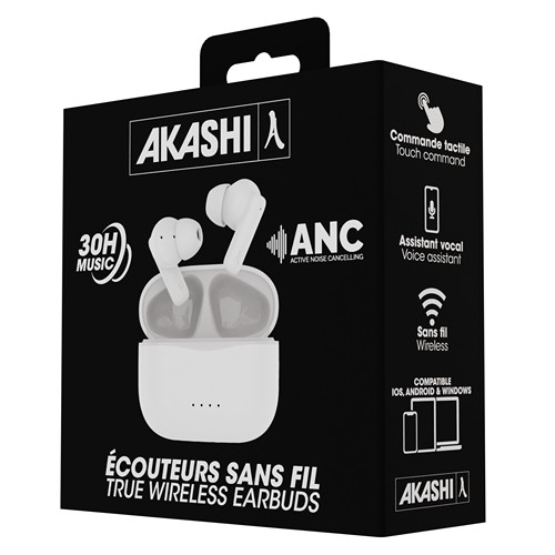 AKARI - ÉCOUTEURS SANS FIL BLUETOOTH NOIR