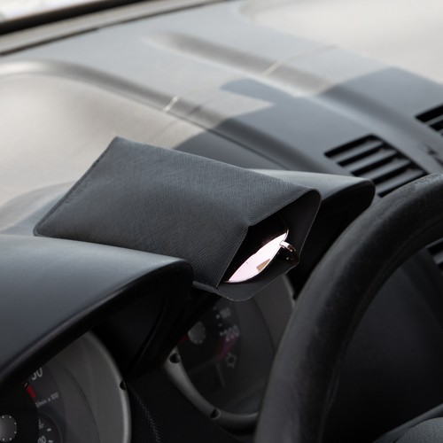 ETUI LUNETTES EN SIMILI-CUIR NOIR GRAINE- MADE IN EUROPE - 3