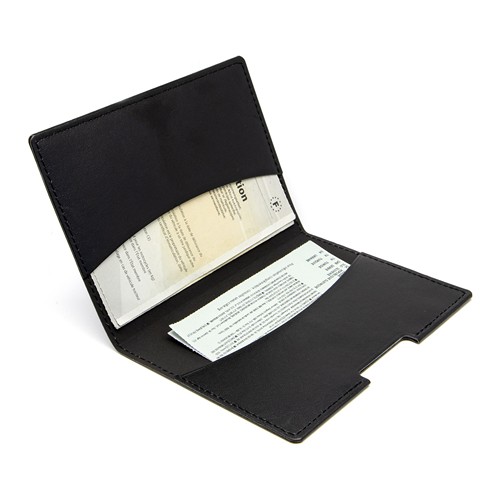 PORTE-PASSEPORT / CARTE GRISE / ASSURANCE  EN SIMILI-CUIR LISSE MARRON
