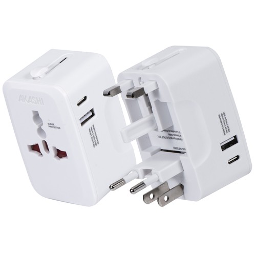 ADAPTATEUR UNIVERSEL DE VOYAGE AVEC SORTIES USB-C ET USB-A - NOIR - 2