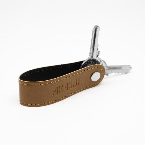 PORTE-CLE VIS CUIR RECYCLÉ BLEU MARINE - MADE IN EUROPE - 2