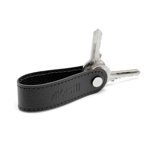 PORTE-CLE VIS CUIR RECYCLÉ NOIR - MADE IN EUROPE
