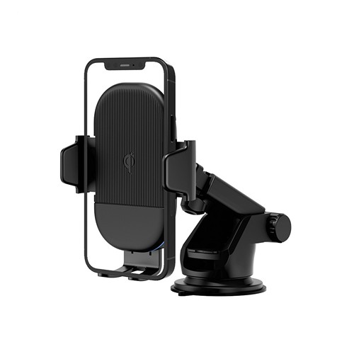 YUDOSHA - SUPPORT VOITURE AVEC CHARGE RAPIDE SANS FIL 15W ET 2 SYSTÈMES DE FIXATION - 1