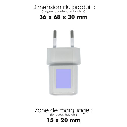 NANO - PRISE SECTEUR NOIRE 30W SUPERGAN ORIGINE FRANCE GARANTIE