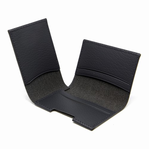 PORTE CARTE VOLET CUIR RECYCLÉ MARRON - MADE IN EUROPE
