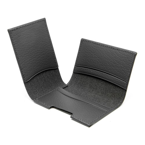 PORTE CARTE VOLET CUIR RECYCLÉ MARRON - MADE IN EUROPE