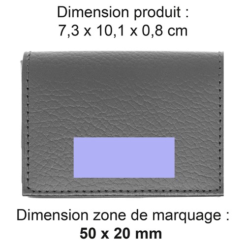 PORTE CARTE VOLET CUIR RECYCLÉ BLEU MARINE