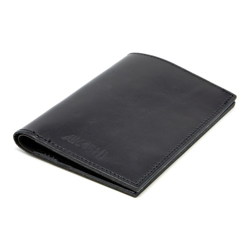 PORTEFEUILLE VERTICAL EN CUIR VERITABLE MARRON CLAIR - MADE IN EUROPE