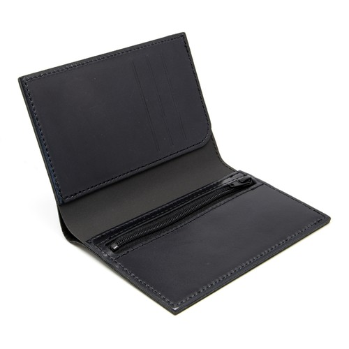 PORTEFEUILLE VERTICAL EN CUIR VERITABLE MARRON FONCE - MADE IN EUROPE - 2