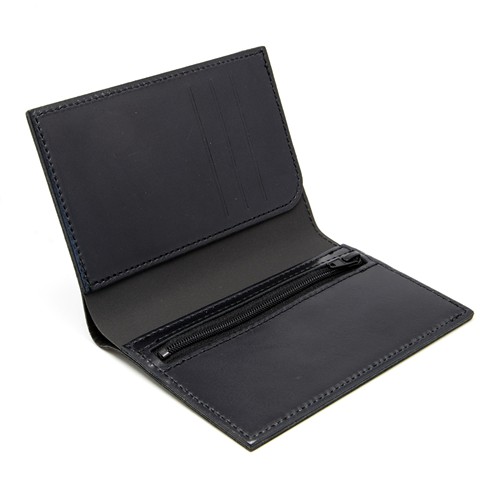 PORTEFEUILLE VERTICAL EN CUIR VERITABLE NOIR