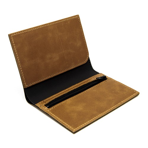 PORTEFEUILLE VERTICAL EN CUIR VERITABLE NOIR