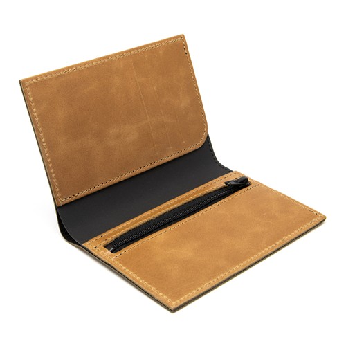 PORTEFEUILLE VERTICAL EN CUIR VERITABLE NOIR