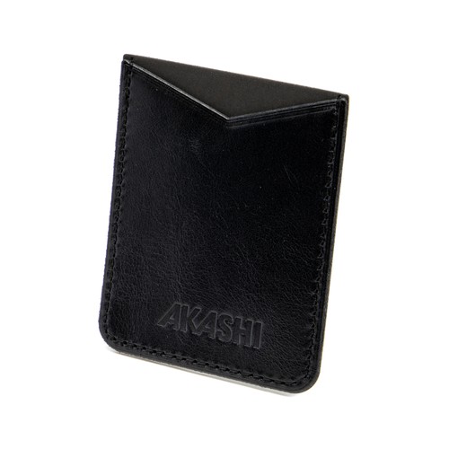 PORTE-CARTE POUR SMARTPHONE AVEC ADHESIF 3M EN CUIR VERITABLE MARRON CLAIR - MADE IN EUROPE