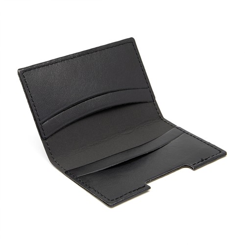 PORTE-CARTES FOLIO AVEC OU SANS ANTI-RFID EN SIMILI-CUIR LISSE MARRON