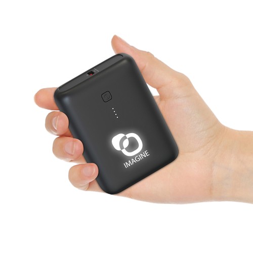 BATTERIE DE SECOURS ULTRA SLIM RETRO-ÉCLAIRÉE 10 000 MAH NOIR - 2