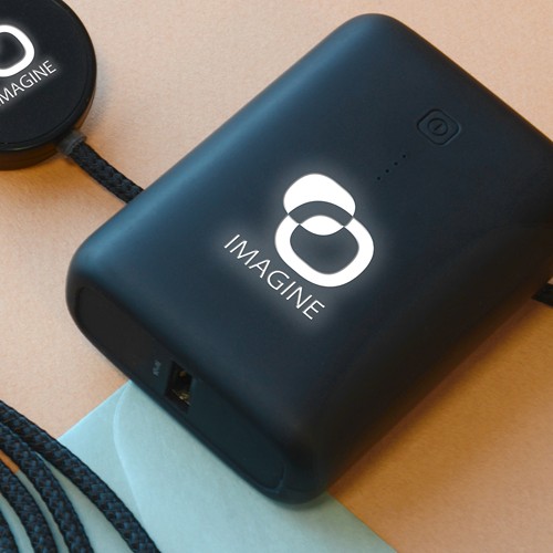 RAITO - BATTERIE DE SECOURS ULTRA SLIM RETRO-ÉCLAIRÉE 10 000 MAH NOIR