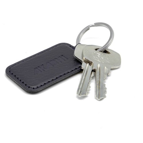 PORTE-CLE CUIR RECYCLÉ GRIS - MADE IN EUROPE