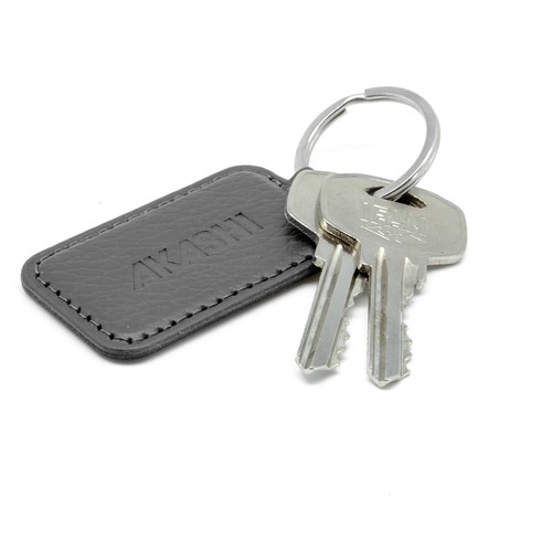 PORTE-CLE CUIR RECYCLÉ NOIR - MADE IN EUROPE - 2