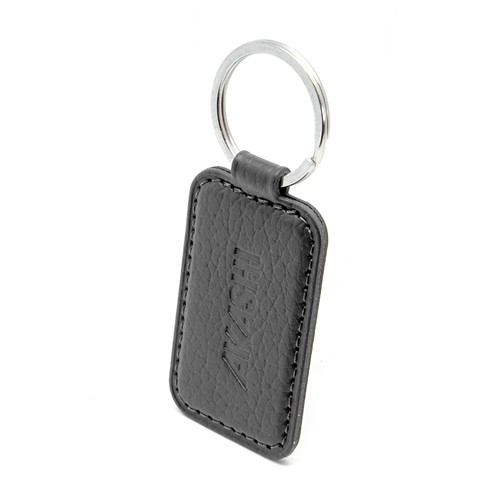 PORTE-CLE CUIR RECYCLÉ BLEU MARINE - 1