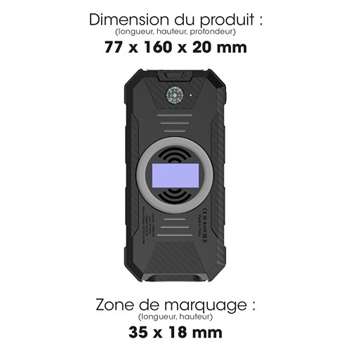 TAIYO - BATTERIE DE SECOURS SOLAIRE RENFORCEE ANTI-CHOCS 10 000 MAH