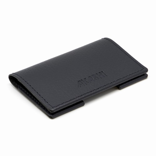 PORTE-CARTES FOLIO AVEC OU SANS ANTI-RFID CUIR RECYCLÉ NOIR - MADE IN EUROPE
