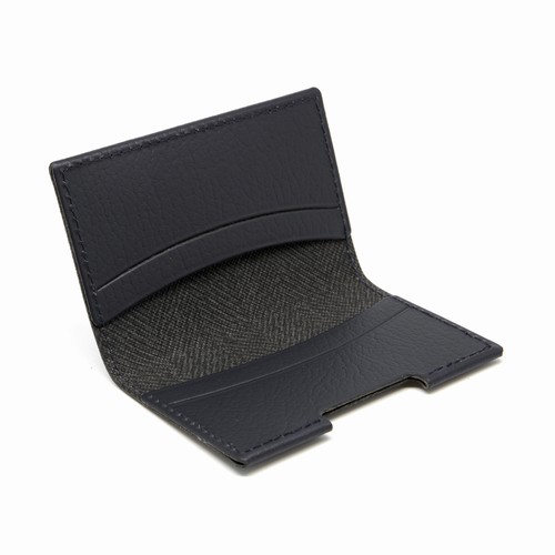 PORTE-CARTES FOLIO AVEC OU SANS ANTI-RFID CUIR RECYCLÉ NOIR - MADE IN EUROPE