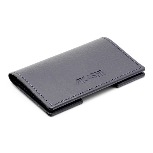 PORTE-CARTES FOLIO AVEC OU SANS ANTI-RFID CUIR RECYCLÉ NOIR - MADE IN EUROPE