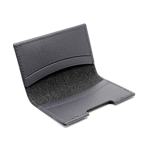 PORTE-CARTES FOLIO AVEC OU SANS ANTI-RFID CUIR RECYCLÉ NOIR - MADE IN EUROPE