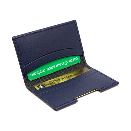 PORTE-CARTES FOLIO AVEC OU SANS ANTI-RFID  CUIR RECYCLÉ GRIS