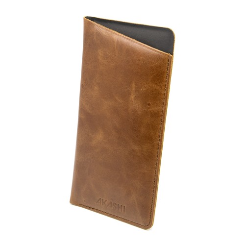 ETUI LUNETTES EN CUIR VERITABLE MARRON FONCE - MADE IN EUROPE