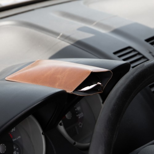 ETUI LUNETTES EN CUIR VERITABLE NOIR - MADE IN EUROPE - 3