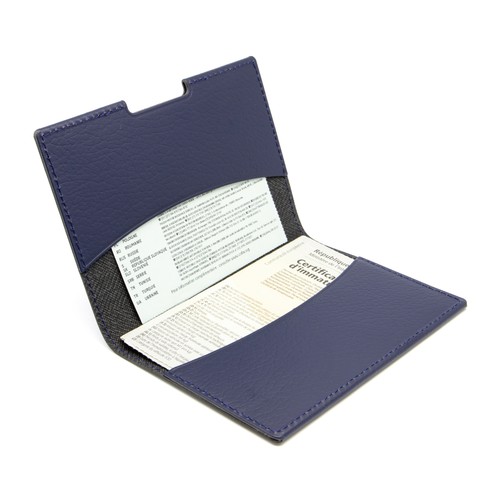 PORTE-PASSEPORT / CARTE GRISE / ASSURANCE CUIR RECYCLÉ GRIS - MADE IN EUROPE - 3