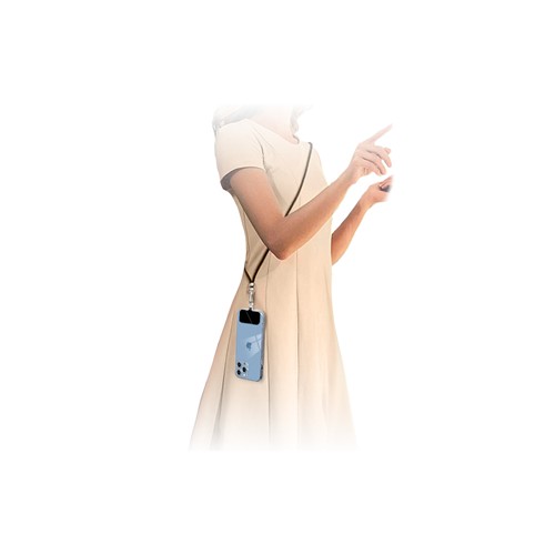 RINKU - LANIERE TOUR DE COU SMARTPHONE UNIVERSELLE NOIR