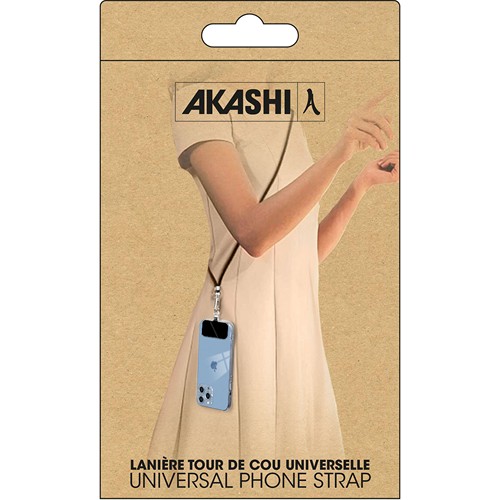 RINKU - LANIERE TOUR DE COU SMARTPHONE UNIVERSELLE NOIR
