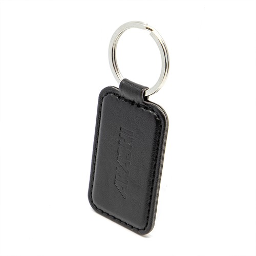 PORTE-CLE EN SIMILI-CUIR LISSE NOIR