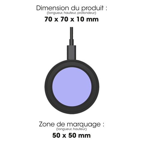 RISAI - CHARGEUR ECO SANS FIL INDUCTION 10W NOIR