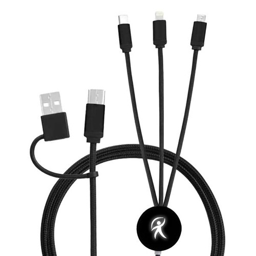 EKO - CABLE 5 EN 1 RECYCLÉ A CHARGE RAPIDE 20W POWER DELIVERY