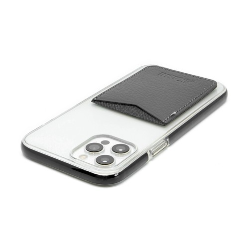 PORTE-CARTE POUR SMARTPHONE AVEC ADHESIF 3M CUIR RECYCLÉ BLEU MARINE