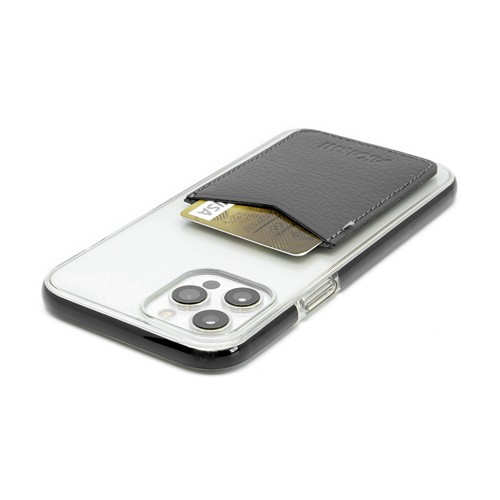 PORTE-CARTE POUR SMARTPHONE AVEC ADHESIF 3M CUIR RECYCLÉ BLEU MARINE