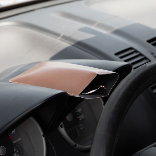 ETUI LUNETTES EN SIMILI-CUIR LISSE NOIR - MADE IN EUROPE - 3