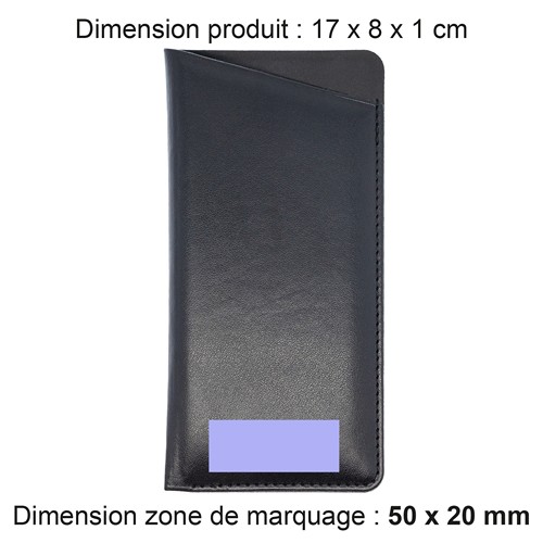 ETUI LUNETTES EN SIMILI-CUIR LISSE MARRON - 2