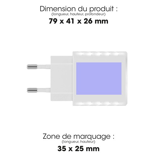 KAKUSHIN - PRISE SECTEUR GAN 20W USB TYPE-C PD + USB-A QC3.0 - NOIR