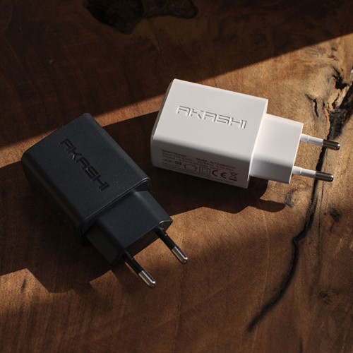 KAKUSHIN - PRISE SECTEUR GAN 20W USB TYPE-C PD + USB-A QC3.0 - NOIR